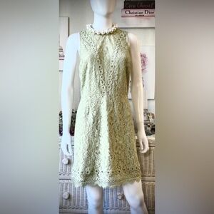 Saylor x Free People lace Mini dress sleeveless pistachio green color size M NWT
